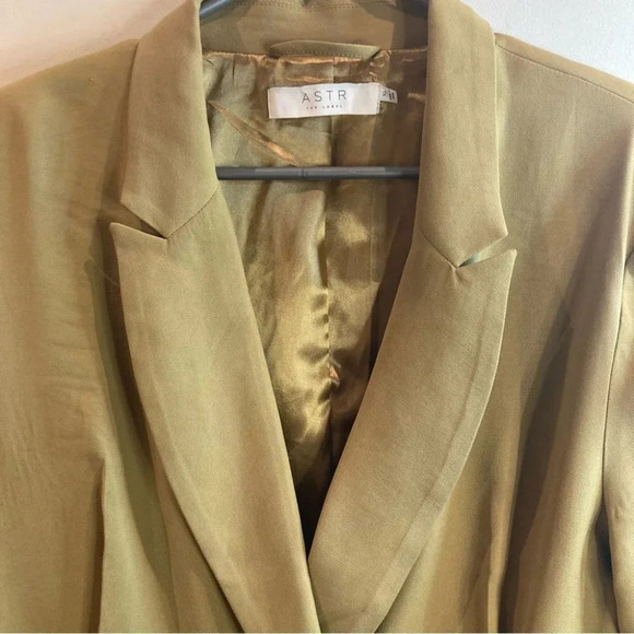 ASTR THE LABEL Sz XL Double Breasted Vintage Gold Lined Blazer Jacket w/ Pockets - Picture 4 of 11